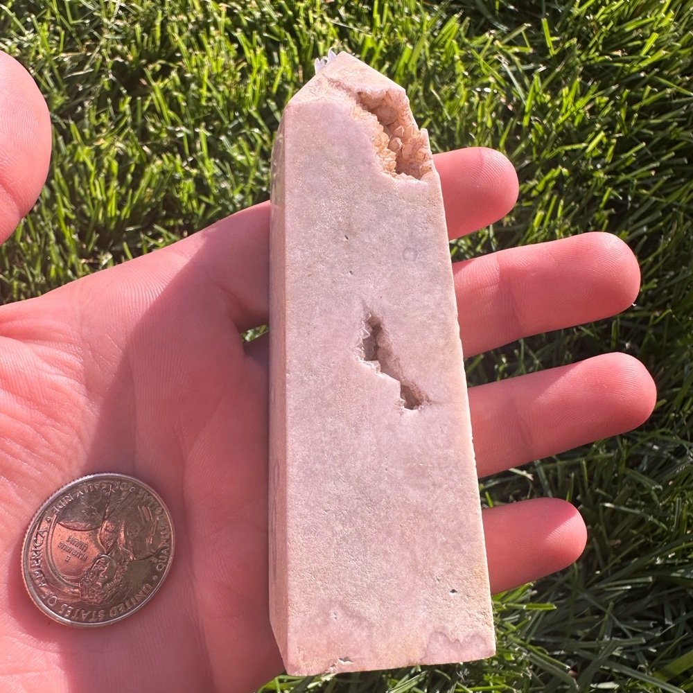 Pink Amethyst Stone Obelisk
